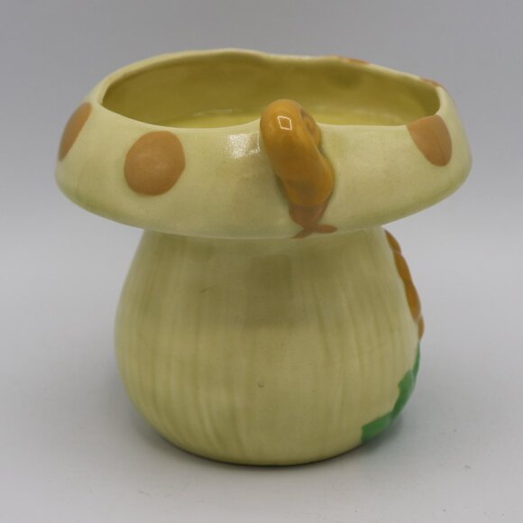 Vintage 1982 Ceramic Mushroom Vase With Small Handle - Picture 4 of 9